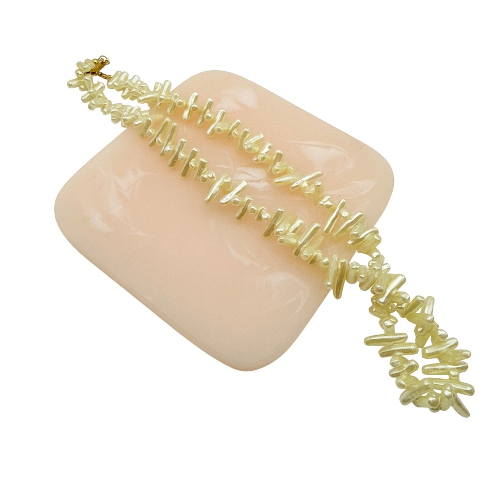 Pearl Look‎ Boho Statement Vintage Layered Bold Art Necklace from Napier